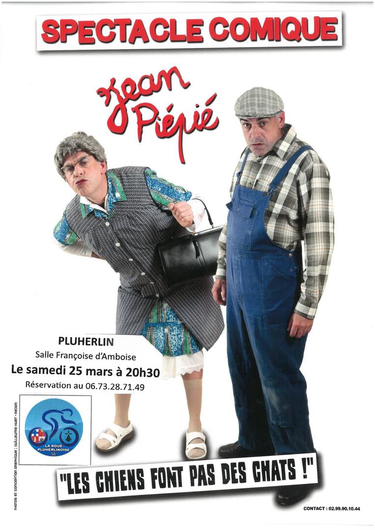 Spectacle comique Jean Piépié Pluherlin Rochefort en Terre Tourisme