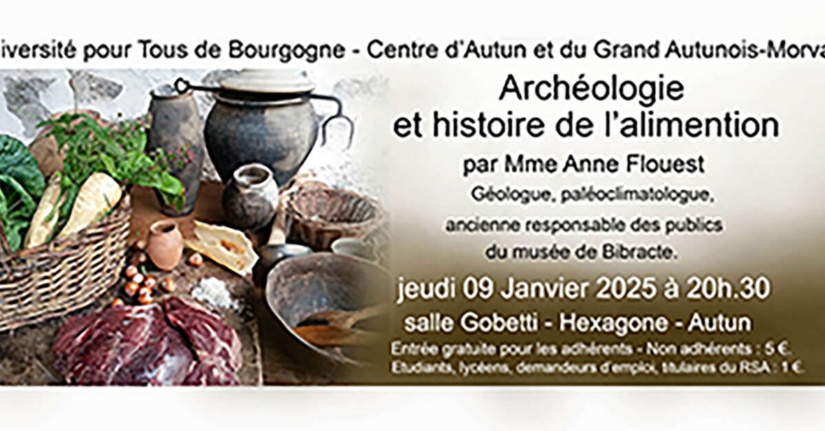 Conférence Archéologie et histoire de lalimentation par Anne