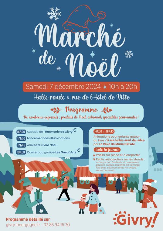 Affiche Marché de Noël Givry