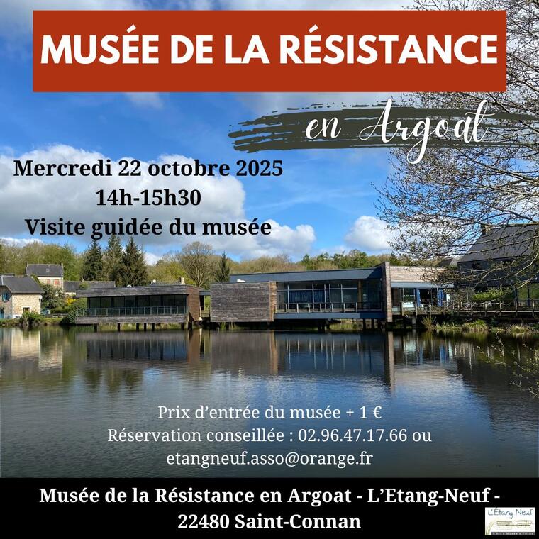 Affiche visite guidée Musée de la Résistance en Argoat