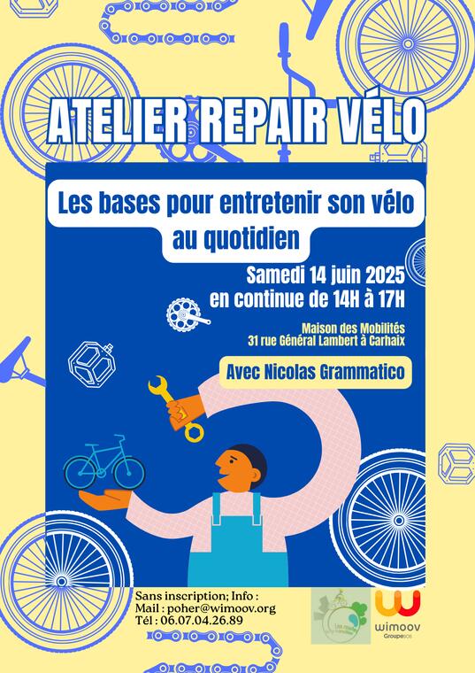 Atelier repair vélo 14 juin 2025
