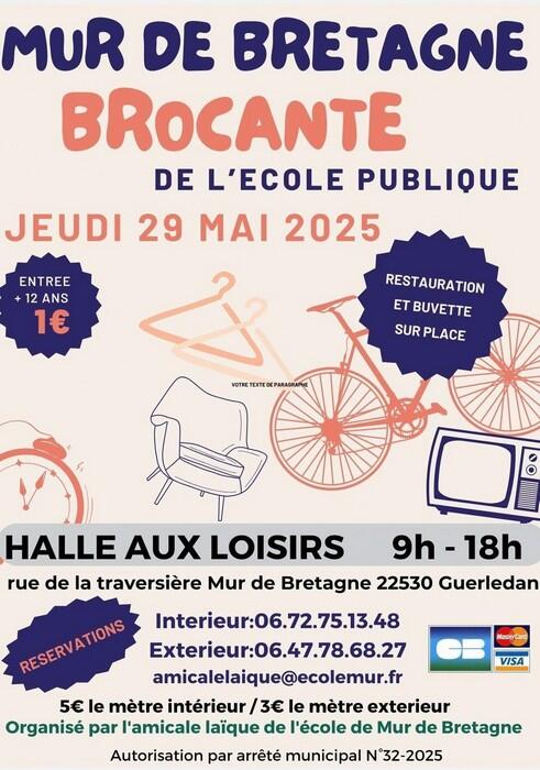 Brocante - 29 mai 2025 - Mûr-de-Bretagne