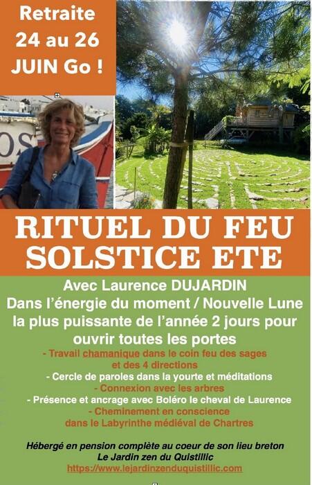 Retraite Rituel du feu - 24 au 26 juin 2025 - Jardin Zen du Quistillic - Guerlédan