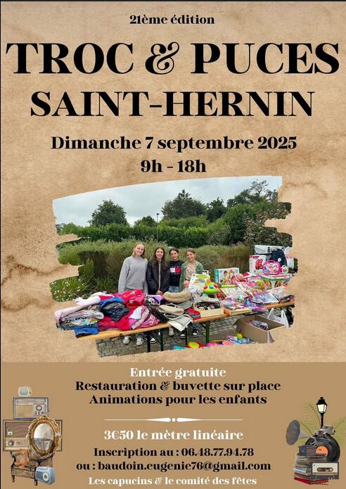 Troc et puce st hernin dimanche 7 septembre