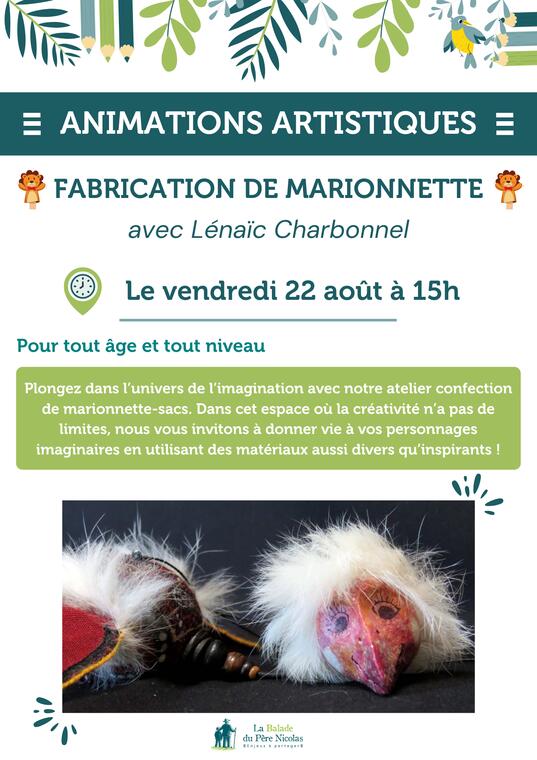Animation fabrication de marionnettes