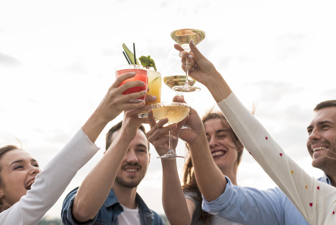 close-up-amis-portant-un-toast-lors-d-une-fete