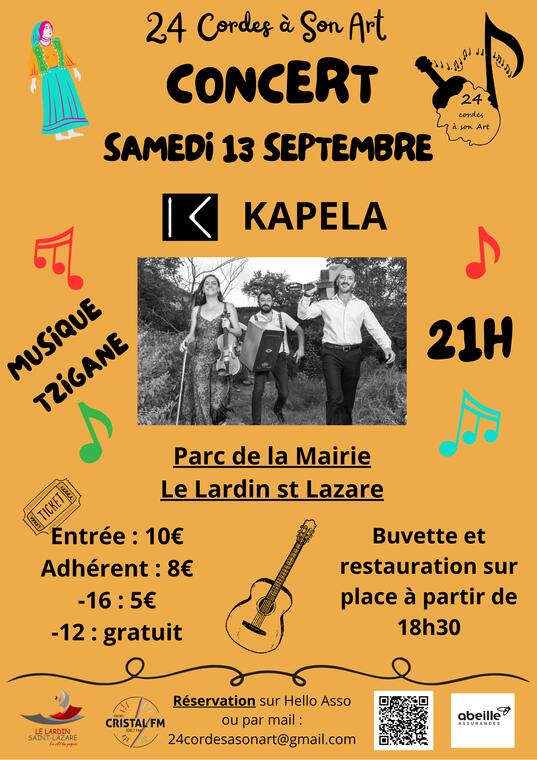 Affiche événement Festival Musique concert minimaliste et moderne illustratif orange blanc - 1