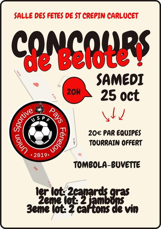 Belote Saint Crépin 25 octobre