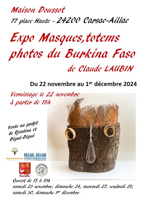 Expo Masques,totems photos du Burkina Faso