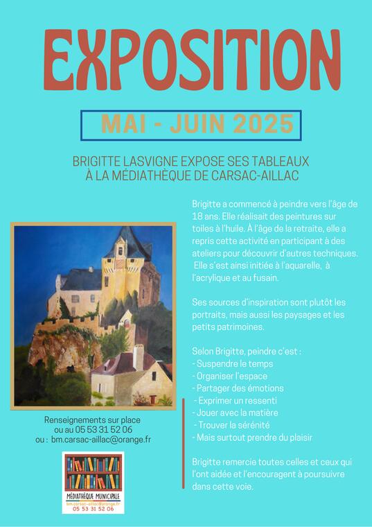 EXPO brigitte Lasvigne mai-juin 2025