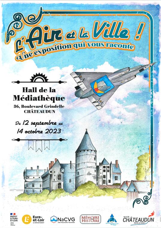 Affiche exposition L'air et la ville_médiathèque