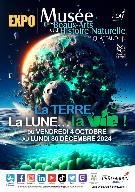 Affiche expo La Terre, la Lune…la vie