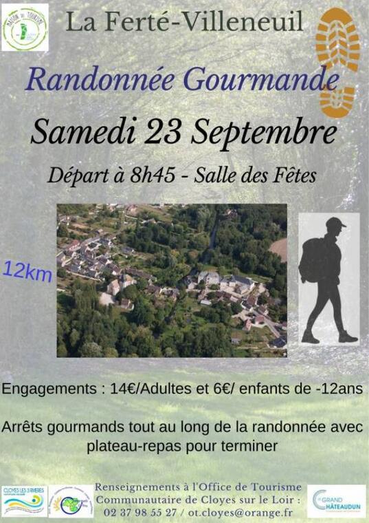Affiche randonnée gourmande Ferté villeneuil 23.09