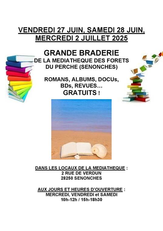 braderie 2025 27 juin 28 juin 2 juillet