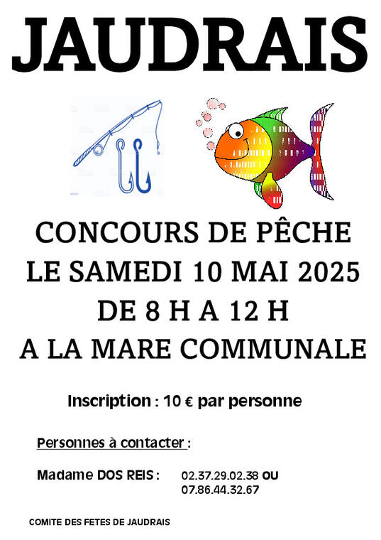 concours de pêche jaudrais 10 mai