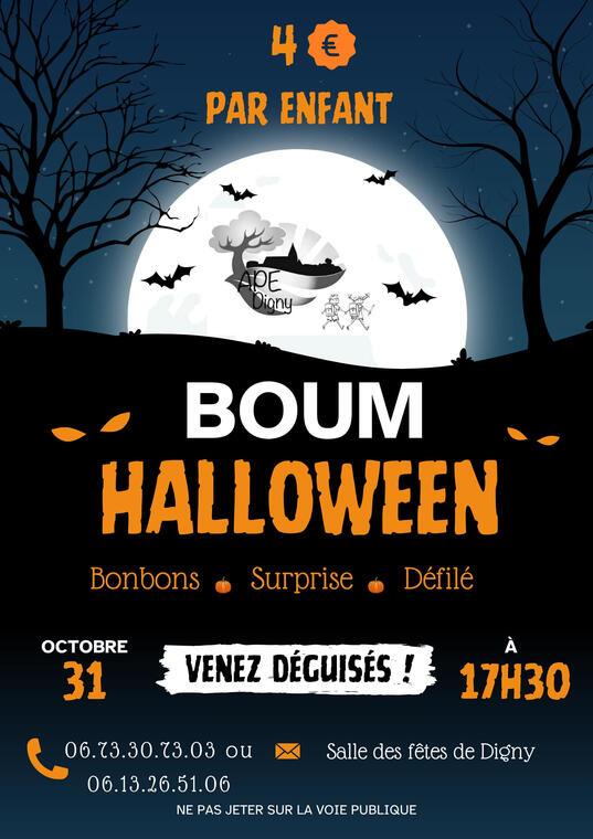 halloween APE digny 31 octobre