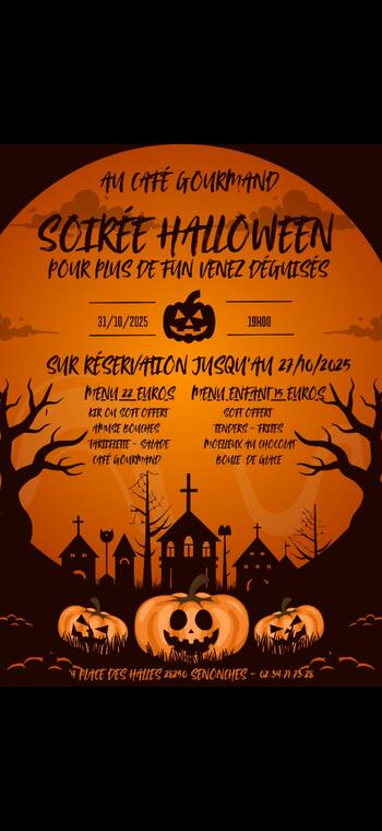 halloween au café gourmand senonches 31 octobre