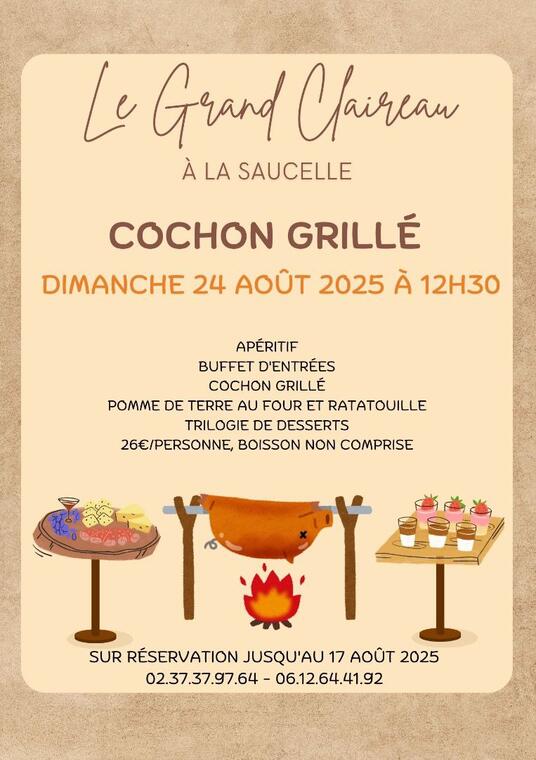 le grand claireau cochon grillé 24 août