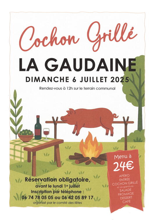 Cochon grillé La Gaudaine