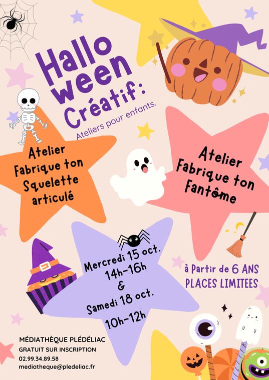 Coloré Illustré Ateliers Halloween Flyer - 1