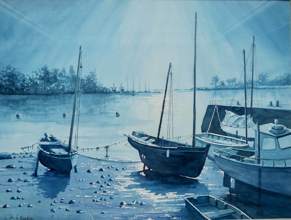 Expo aquarelle Maurice Le Breton- Île-Tudy - Pays Bigouden - Bigoudenjoy