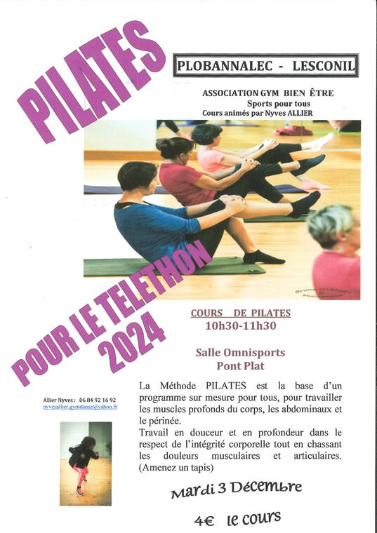 Pilates - Téléthon - Plobannalec-Lesconil - Pays Bigouden - Bigoudenjoy