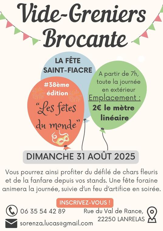 Vide grenier Lanrelas