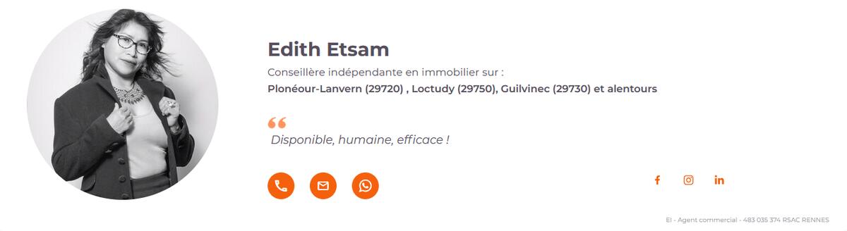 carte visite Edith