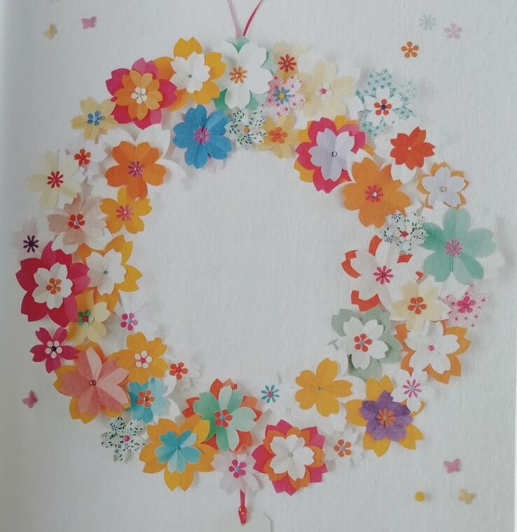 Atelier couronne de fleurs en origami