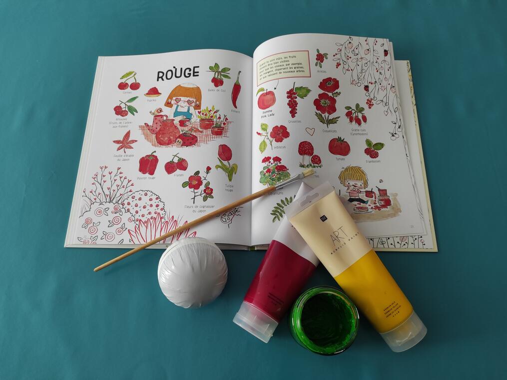 Atelier peinture acrylique - Boîte en forme de fruit