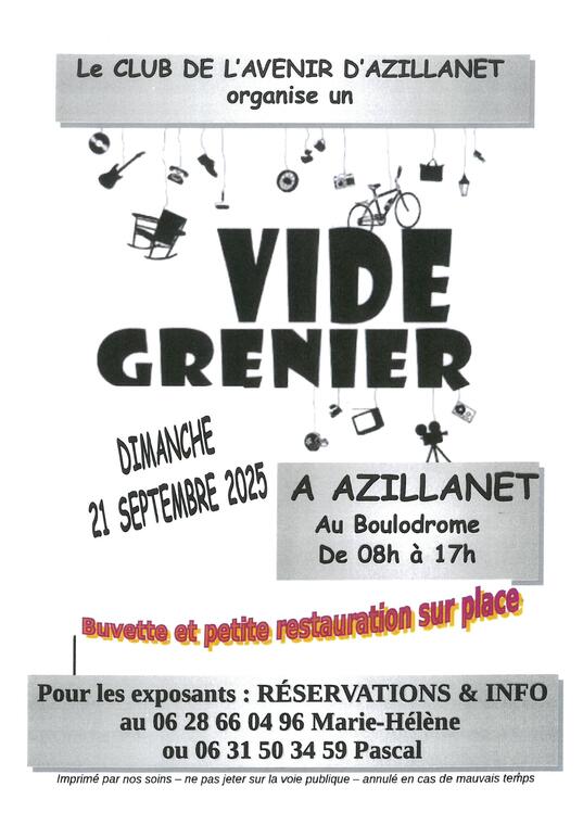 Vide grenier Azillanet