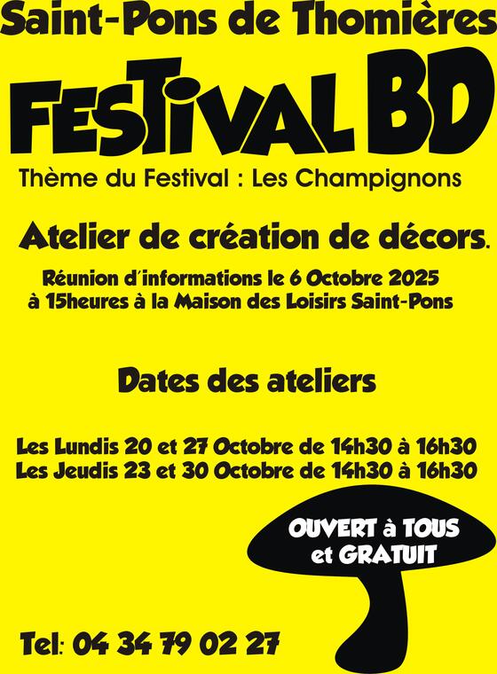 atelier festival de la BD humoristique de Saint-Pons de Thomières - 22 Novembre 2025