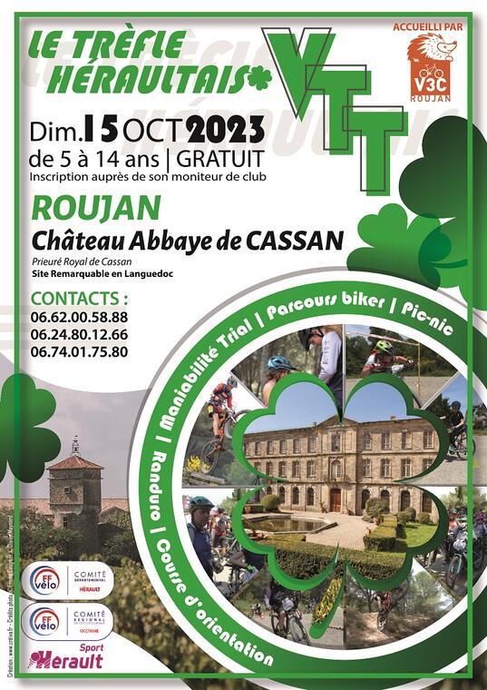 affiche A4 Trèfle Héraultais ROUJAN 2023