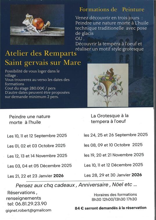 stage peinture St Gervais