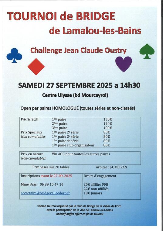 27 09. Lamalou Tournoi Bridge