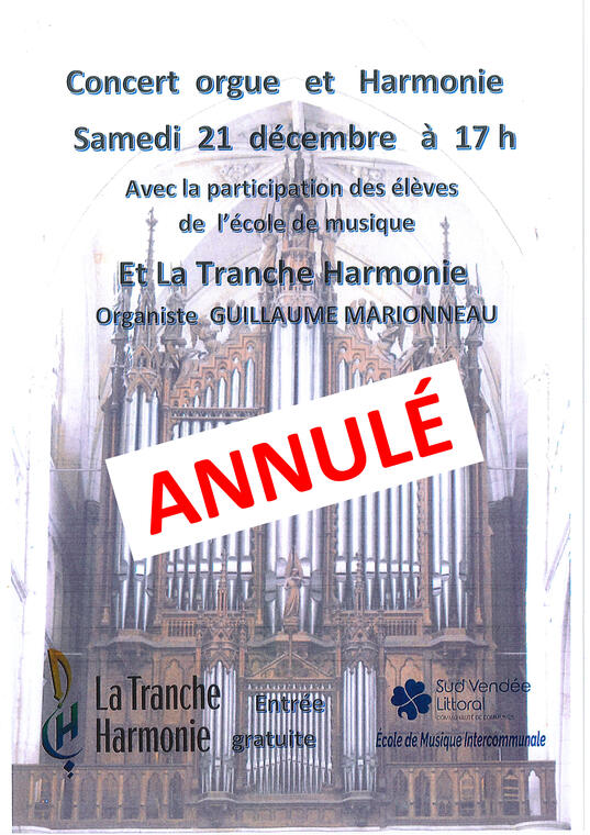 Concert Tranche Harmonie Annulé