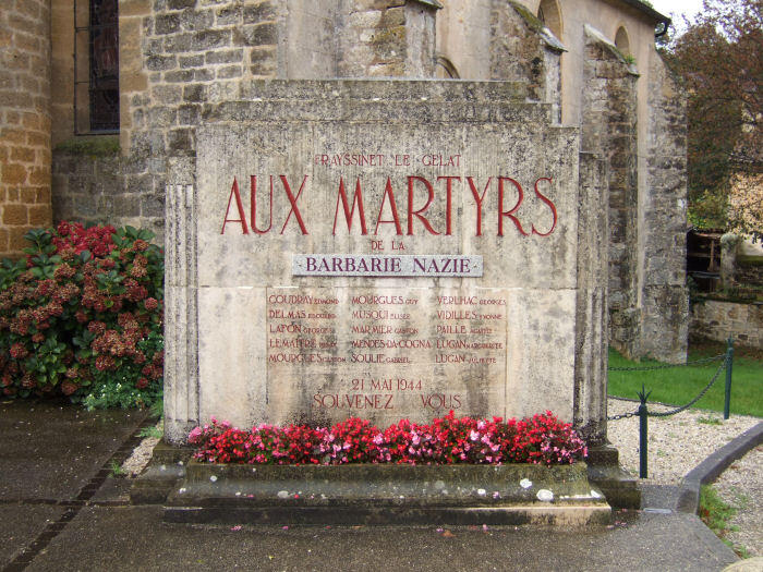 stele aux martyrs Frayssinet le Gélat