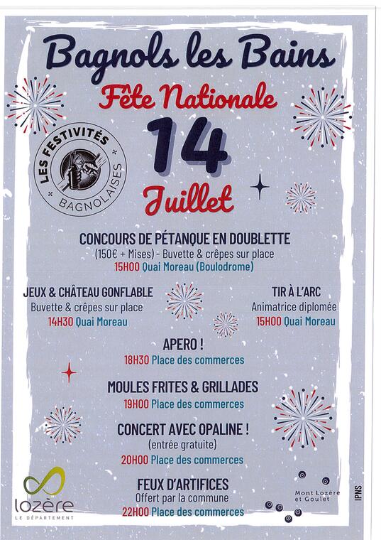 juillet - 14 - Bagnols les Bains