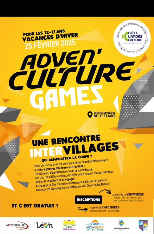 ADVENCULTURE GAMES 2025_AFFICHE_LOGOS_A3.5LOGOCLN_VERSION FINALE.2