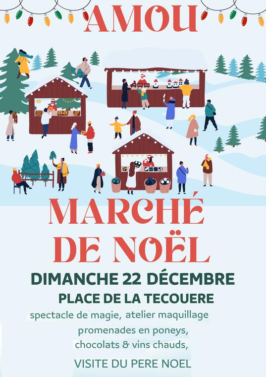 Affiche Marché de Noël illustrée - 1