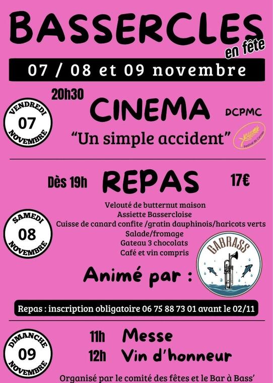 Programme Fêtes Bassercles 2025