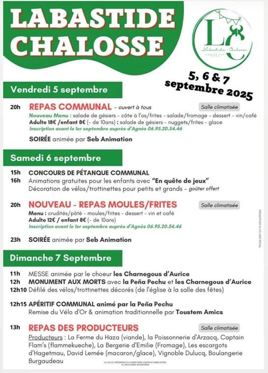 Programme Labastide Chalosse