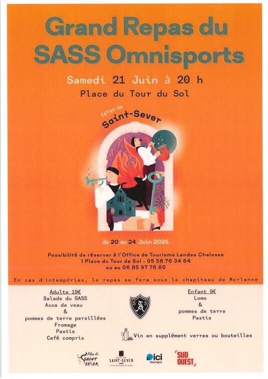 Affiche Repas Sass Omnisports