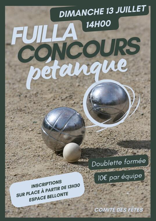 Concours pétanque Fuilla