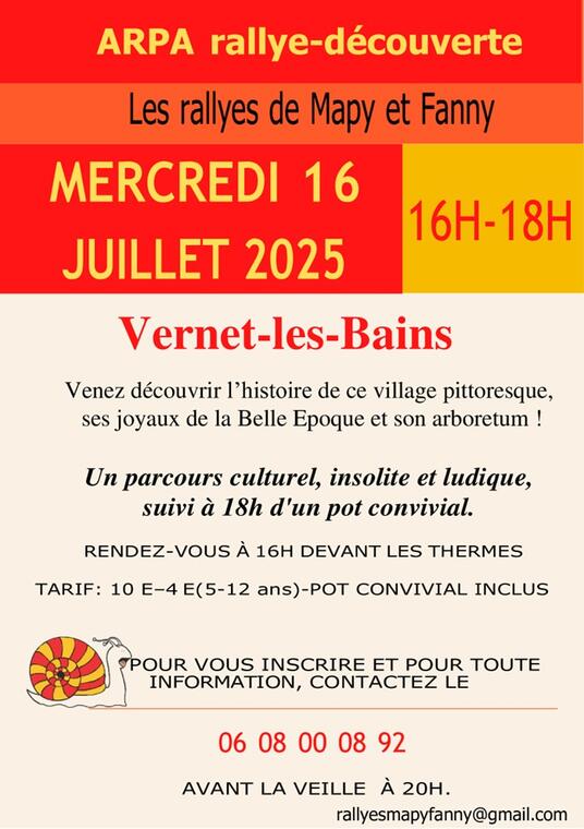 Rallye découverte 16 juillet