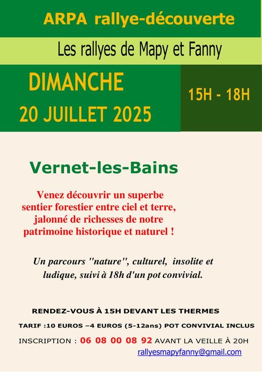 Rallye découverte 20 juillet