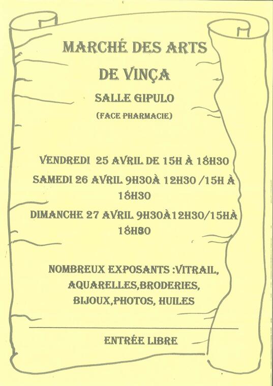 marché des arts vinça