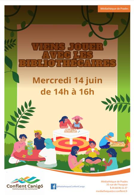 viens jouer avec les bibliothécaires