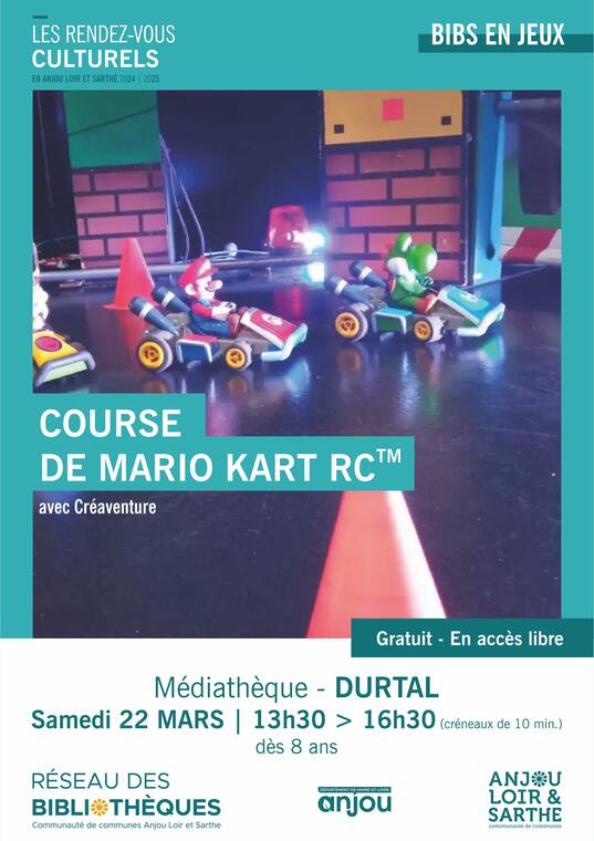 Atelier Mario Kart Médiathèque Durtal