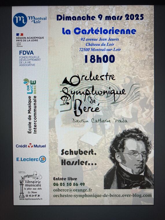 affiche OSB concert du 9 mars 2025 - Castélorienne